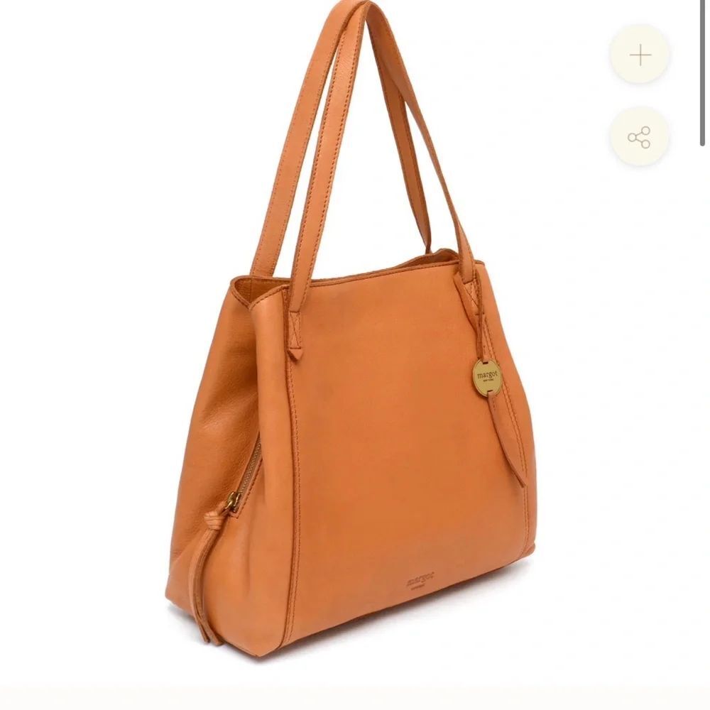 Margot New York “Marcy” Tan Leather Tote Bag